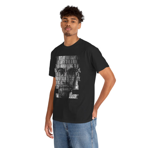 By Any Means Malcolm X Statement Tee | Unisex Cotton T-Shirt, Activism Apparel, Empowerment Gift, Casual Wear