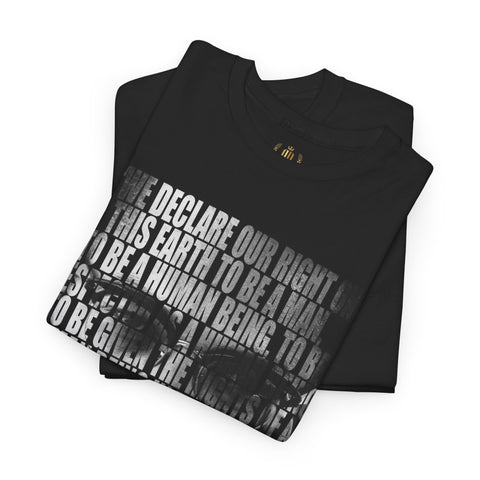 By Any Means Malcolm X Statement Tee | Unisex Cotton T-Shirt, Activism Apparel, Empowerment Gift, Casual Wear