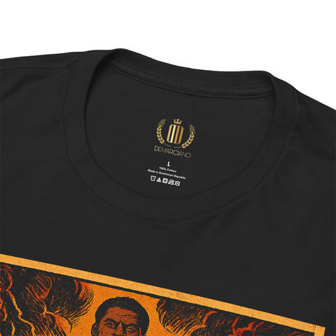 1970's Black Man of Steel, Superhero Graphic Tee for Fans, Men's Heavy Cotton Shirt, Comic Book Lover Gift, Casual Wear,