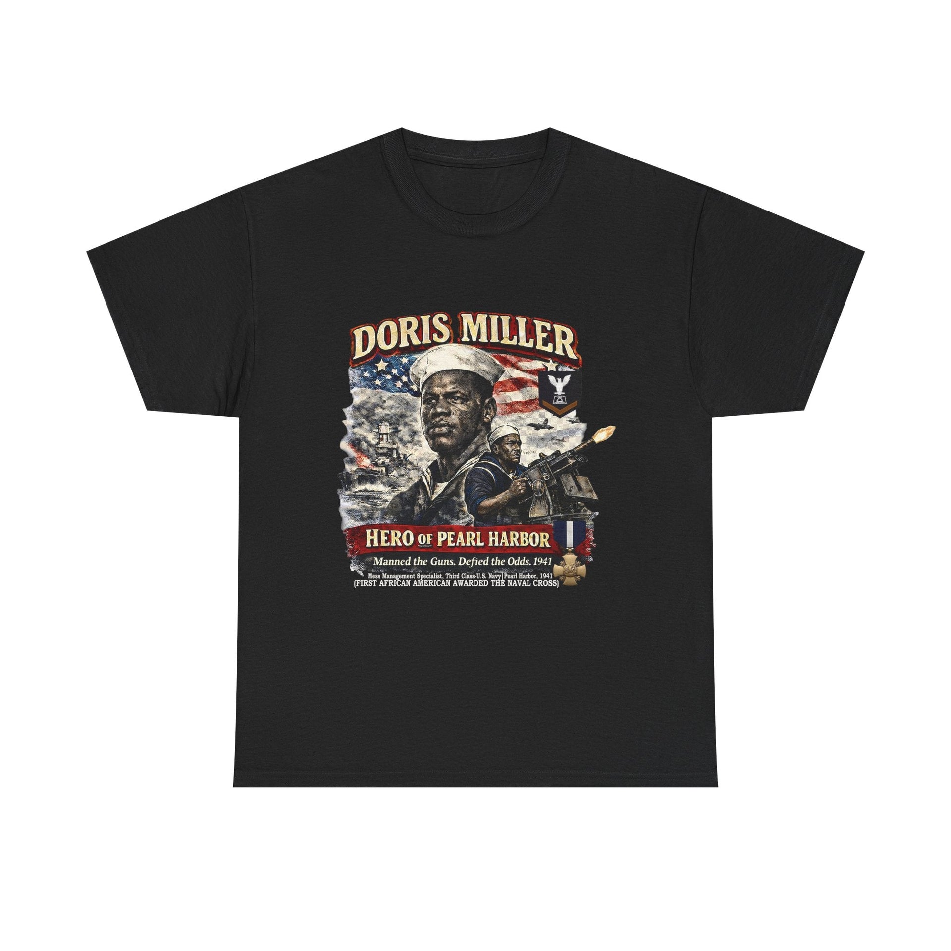 Doris Miller Pearl Harbor Tribute T‑Shirt, military veteran