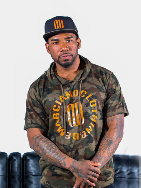 Woodland Camo Salute Ripped Hood