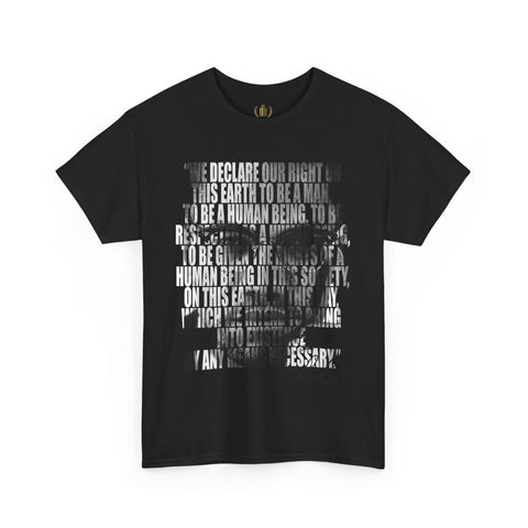 By Any Means Malcolm X Statement Tee | Unisex Cotton T-Shirt, Activism Apparel, Empowerment Gift, Casual Wear