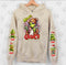 Momma & Daddy Grinch hoodies with Kid names on sleeves.