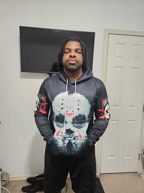 Voorhees all over print hoodie