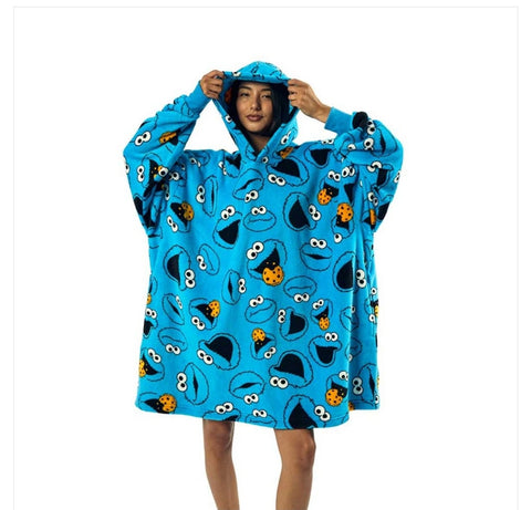Cookie Monster Hoodie Blanket