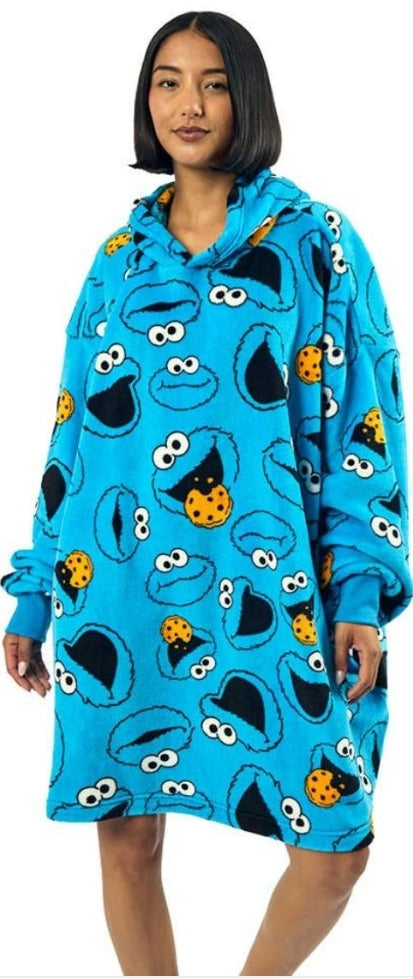 Cookie Monster Hoodie Blanket