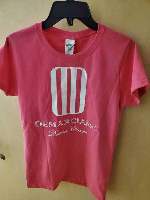 DEMARCIANO survivor pink and white T