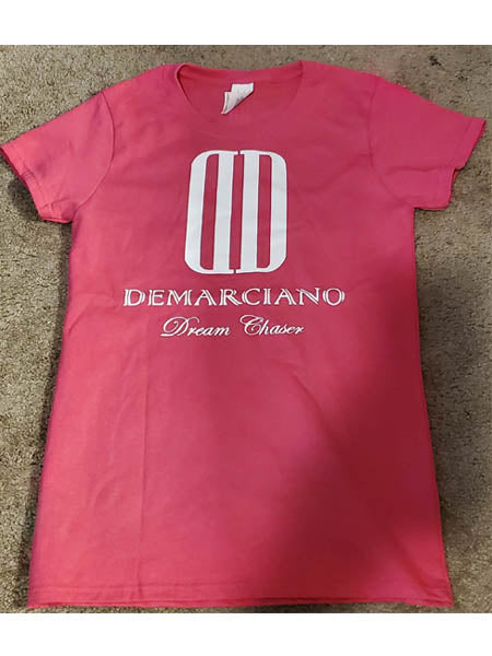 DEMARCIANO survivor pink and white T