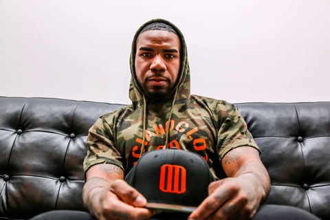 Woodland Camo Salute Ripped Hood